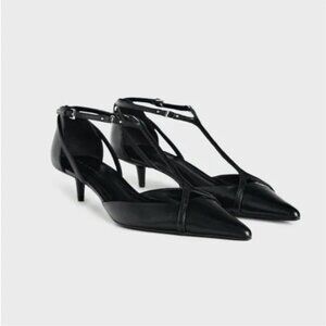 Zara Steven MEISEL for Zara Leather kitten heel shoes Size 8